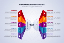 3D炫酷色图表信息图表模板
