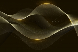 抽象的金色波浪背景