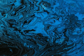深蓝色的液态纹理图