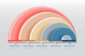 时尚渐变拱形的信息图表