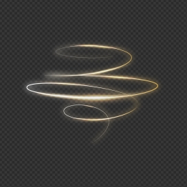 旋转3D的金箔光影素材