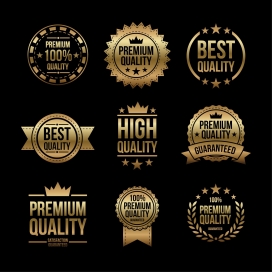 金箔荣誉奖章素材