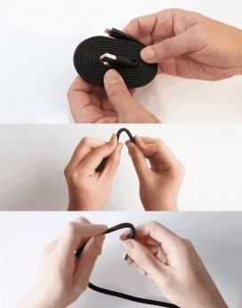 自粘式充电电缆