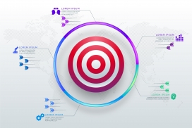 彩色圆形信息图表