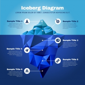 几何菱形的冰山