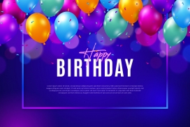 炫彩的氢气球素材