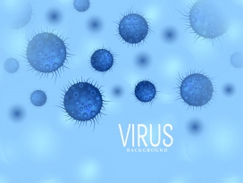 蓝色VIRUS细菌细胞素材