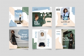 时尚简洁的服饰卡片素材