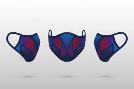 拼色的口罩素材