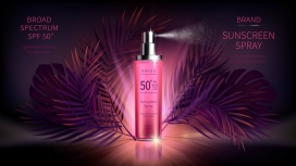 时尚女性喷雾护肤品素材