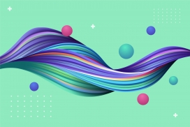 多彩动态流背景