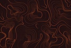 红色液体曲线花纹素材