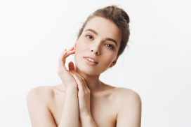 时尚的美容肌肤女郎