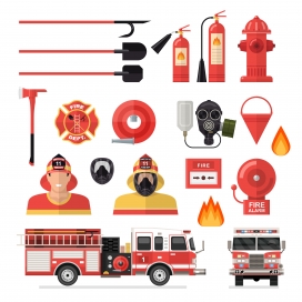 卡通类消防设备素材