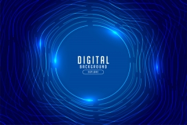 蓝色圆弧形素材