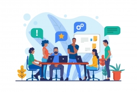 卡通团队合作概念素材下载