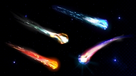 坠落的彗星与火焰流星