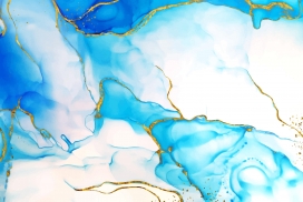 蓝色金边大理石纹理瓷砖素材