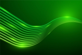动感的绿色曲线图