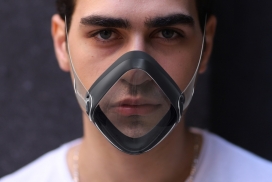 用AI通风系统设计的透明N99口罩