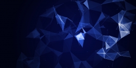 蓝色几何晶体菱形线科技矢量素材