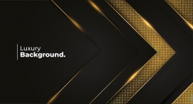 往右方向的金色箭头素材