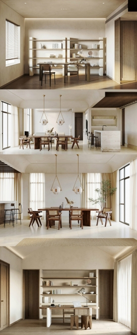 曲线弯曲的庭院楼梯设计