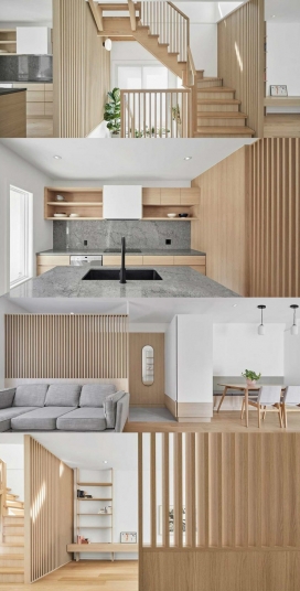 以天然材料为重点的多伦多简约住宅