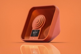 使用锥形腔体自然放大声音的智能扬声器