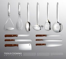 不锈钢烹饪工具素材下载
