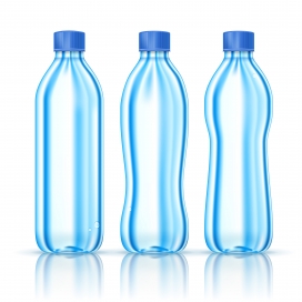 蓝色空水瓶素材