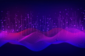 上升的波浪曲线素材图