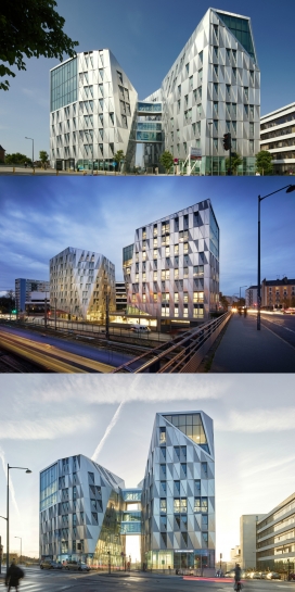 法国峡谷14000平米的三角菱形办公园区