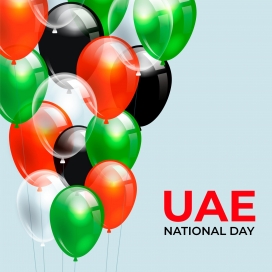 五彩绿色的氢气球素材下载