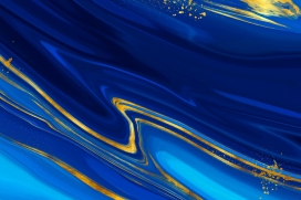 蓝金色液态大理石花纹