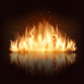 燃烧的红色火焰