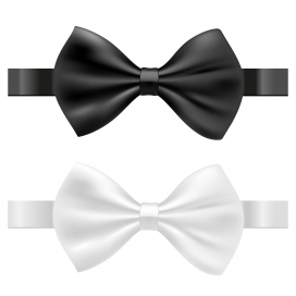 黑白时尚领结素材