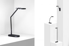 可以变成三种不同照明设计的电磁模块化灯系统