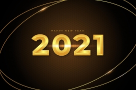 金色立体2021字体素材