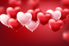 红白心形素材下载