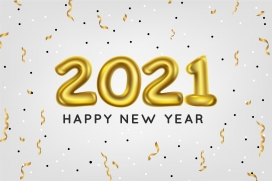 2021金色气球字体下载