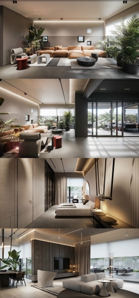 使现代空间变暖的柔和灯光