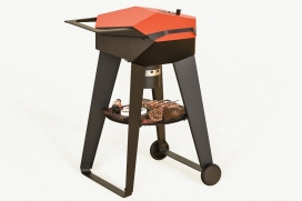 现代多彩的木炭烧烤炉