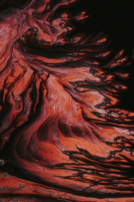 红色液态花纹抽象图