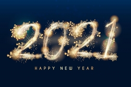 金箔烟花2021字体