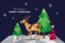 几何菱形的圣诞节素材