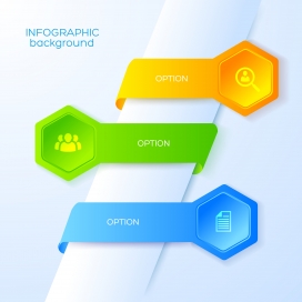 五彩六边形素材下载