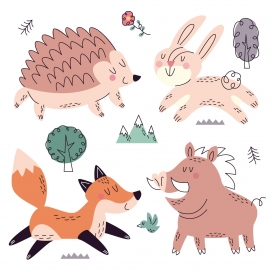 卡通动物素材下载