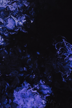 蓝色褶皱抽象液态图