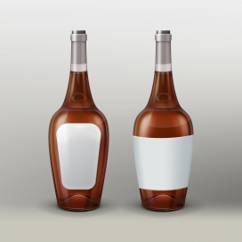 咖啡色酒瓶素材下载